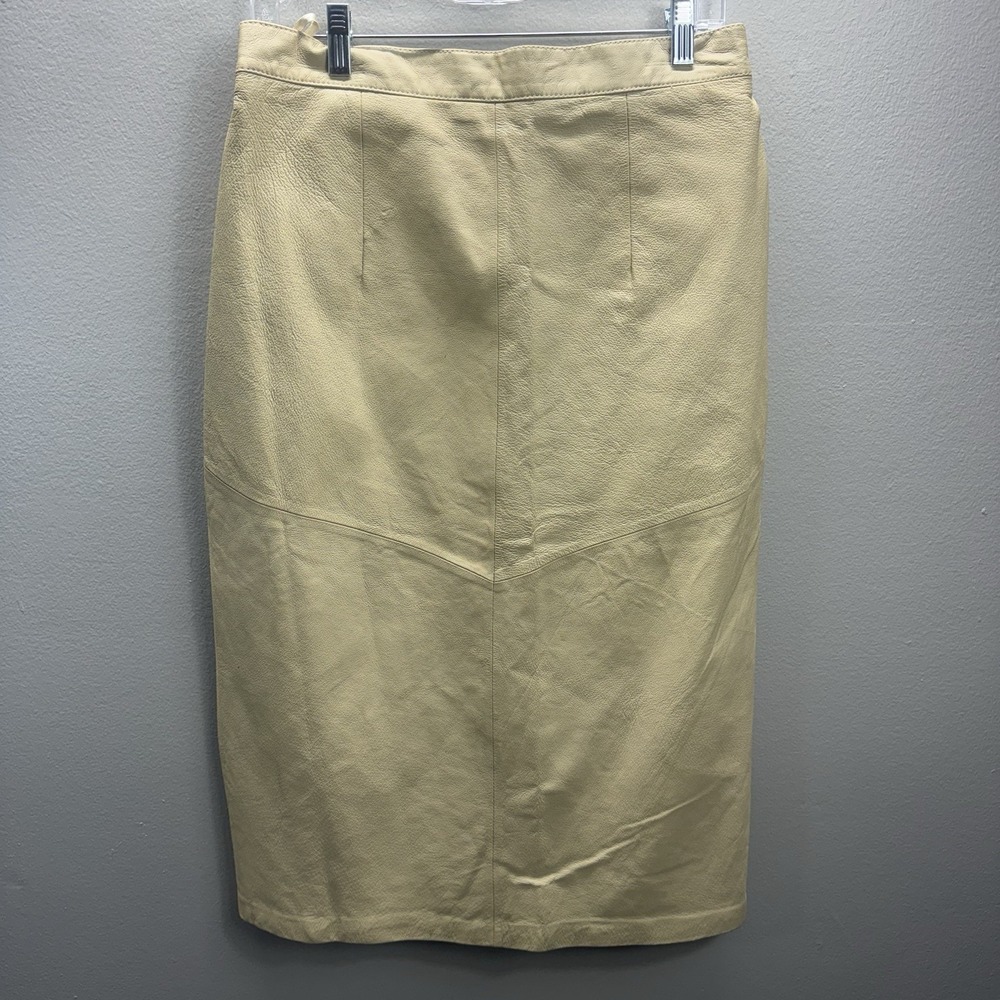 Venezia Vitale Vintage Leather Midi Skirt Size H2